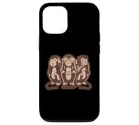 Coque pour iPhone 15 Trois singes sages parlent, n'entendent et ne voient aucun