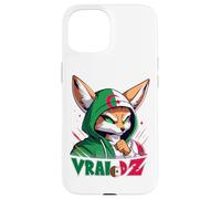 Coque pour iPhone 15 Vrai Dz Fennec Algérie Drapeau Algérien Supporter Cadeau