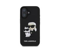 Coque Pour Iphone 16 3d Karl Et Choupette Renforcée Karl Lagerfeld Noir