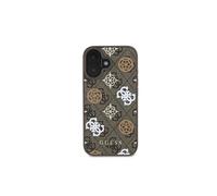 Guess GUHMP16SP4PWPW Apple iPhone 16 hardcase Peony On 4G Background MagSafe brown