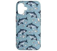 Coque pour iPhone 16 Cute Orca Whale Motif For Kids With Cute Ocean Pattern