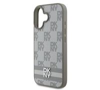 Coque pour iPhone 16 Élégante avec Motifs à Carreaux et à Rayures Beige
