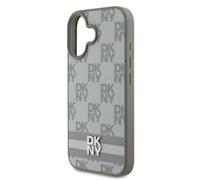 Coque pour iPhone 16 Élégante avec Motifs à Carreaux et à Rayures Beige