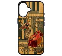 Coque Pour Iphone 16 En Bois Silicone Jpeux Pas J'dois Garder Mon Poisson Rouge Cartoon Frêne Je Gris Comique Drole Made In France Apple
