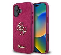 Coque pour iPhone 16 - Guess Glitter Fixed Big 4G (GUHCP16SHG4SGU) - Purple