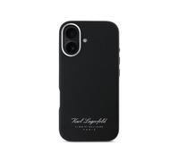 Karl Lagerfeld, Étui structuré pour iPhone 16 Hotel RSG aspect cuir, noir