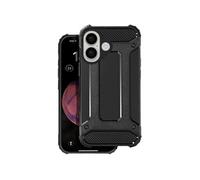 Coque pour iPhone 16 Hybride Coins Renforcés Anti-chutes 1.8m Noir