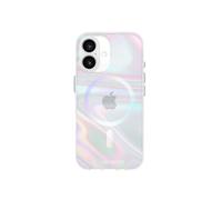 Coque pour iPhone 16 MagSafe Antichocs Antimicrobienne Effet Holographique CASE MATE Transparent