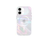 Coque pour iPhone 16 MagSafe Antichocs Antimicrobienne Effet Holographique CASE MATE Transparent