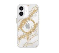 Coque Pour Iphone 16 Magsafe Antimicrobienne Motifs Pailletés Granite Carat Case Matedorée