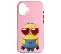 Coque pour iPhone 16 Minions Cute Bob In Love Heart Shaped Glasses Portrait
