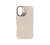 Coque pour iPhone 16 Plus Antichocs en Cuir Compatible MagSafe Beige