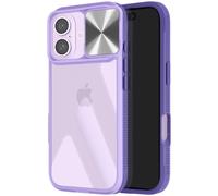 Coque pour iPhone 16 Plus Cache Caméra Coulissant Compatible QI Violet