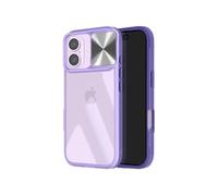 Coque pour iPhone 16 Plus Cache Caméra Coulissant Compatible QI Violet