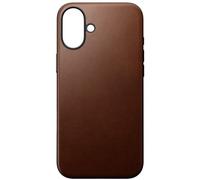 Coque pour iPhone 16 Plus Compatible MagSafe Antichocs en Cuir Marron