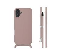 imoshion imoshion Coque en silicone avec cordon iPhone 16 Plus Sand Pink Rose
