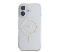 Coque pour iPhone 16 Plus MagSafe avec Cercle Pailleté Guess Transparent