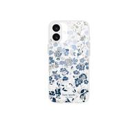Coque pour iPhone 16 Plus MagSafe Motif Parterre de Fleurs Antimicrobienne Blanc / Bleu