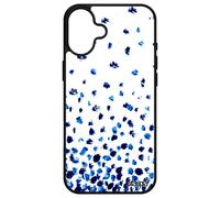 Coque Pour Iphone 16+ Plus Silicone Confettis Pois 512 Go Telephone Original Texture De Protection Coloré Petales Motif Design Bleu Apple