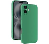 Coque pour iPhone 16 Plus Silicone Lisse Bloc Caméra Protégé Vert