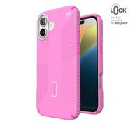 Coque pour iPhone 16 Plus (Vrai Rose / Rose Shocking / Blanc) Speck Presidio2 Grip ClickLock & MagSafe