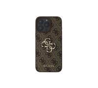 CG Mobile Guess Coque rigide GUHCP16L4GMGBR pour iPhone 16 Pro 6,3" Marron 4G Big Logo
