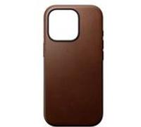 Coque pour iPhone 16 Pro Compatible MagSafe Antichocs en Cuir Nomad Marron Brun G