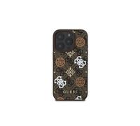 Guess Guhmp16Lp4Pwpw Iphone 16 Pro6.3 Boîtier rigide brun/marron Peony sur fond 4G Magsafe