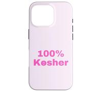 Coque pour iPhone 16 Pro Drôle juif 100 % rose casher