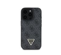 Guess 4G Housse en strass avec sangle - iPhone 16 Pro, Noir