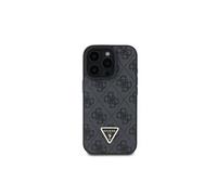 Guess GUHCP16LP4TDSCPK Apple iPhone 16 Pro hardcase Cuir Metal Logo Strass Crossbody noir