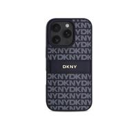 Coque pour iPhone 16 Pro Édition Repeat Pattern Tonal Stripe avec Logo Métallisé Bleu