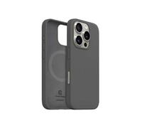 Coque pour iPhone 16 Pro MagSafe en Silicone Souple Antichocs Crong Gris anthracite