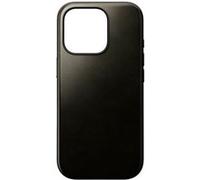 Coque pour iPhone 16 Pro MagSafe Luxueuse en Cuir Horween Nomad Noir Noir