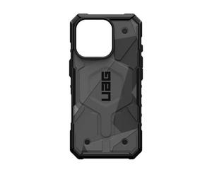 Coque pour iPhone 16 Pro MagSafe Pathfinder SE Motif Geo Camo Gris
