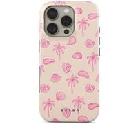 Coque pour iPhone 16 Pro MagSafe Tough Antichocs Modèle Beach Please Burga Rose Rose G