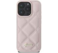 Coque pour iPhone 16 Pro Matelassée en Cuir Guess Rose Rose G