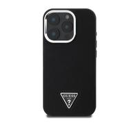 Coque pour iPhone 16 Pro Max Antichocs à Effet Grainé avec Logo Triangulaire Noir