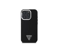 Coque pour iPhone 16 Pro Max Antichocs à Effet Grainé avec Logo Triangulaire Noir