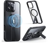 Coque pour iPhone 16 Pro Max ¿¿ B¿¿quille, Commande de l¡¯Appareil Photo, Compatible avec MagSafe, Coque Magn¿¿tique pour iPhone 16 Pro Max, Protection de Qualit¿¿ Militaire, Noir Transparente