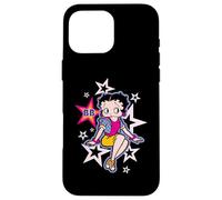 Coque pour iPhone 16 Pro Max Betty Boop Étoiles et pois assis