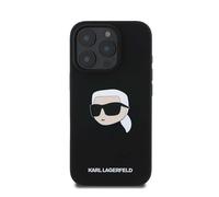 CG Mobile Karl Lagerfeld KLHMP16XSKHPPLK Coque pour iPhone 16 Pro Max 6,9" Noir Coque Rigide en Silicone Motif tête de Karl