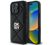 Coque Pour IPhone 16 Pro Max DKNY En Cuir Synthétique Noir Avec Logo