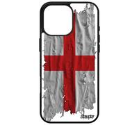 Coque Pour Iphone 16 Pro Max En Silicone Drapeau Angleterre Anglais Coupe D'europe Unique United Kingdom Grande Bretagne Foot Tissu Apple