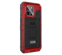 Coque pour iPhone 16 Pro Max en Silicone Étanche IP68 et Antichoc Noir / Rouge