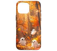 Coque pour iPhone 16 Pro Max Jolis fantômes forêt d'automne