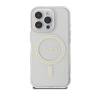 Coque pour iPhone 16 Pro Max MagSafe avec Cercle Pailleté Guess Transparent