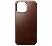 Coque pour iPhone 16 Pro Max - NOMAD - Cuir Horween - Marron - Boutons en aluminium - Compatible MagSafe