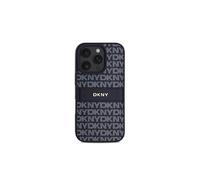 Coque pour iPhone 16 Pro Max Repeat Pattern Tonal Stripe avec Logo Métallisé Bleu