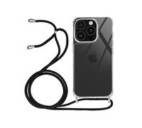 Coque pour iPhone 16 Pro Max Silicone Antichoc avec Cordon Tressé Transparent